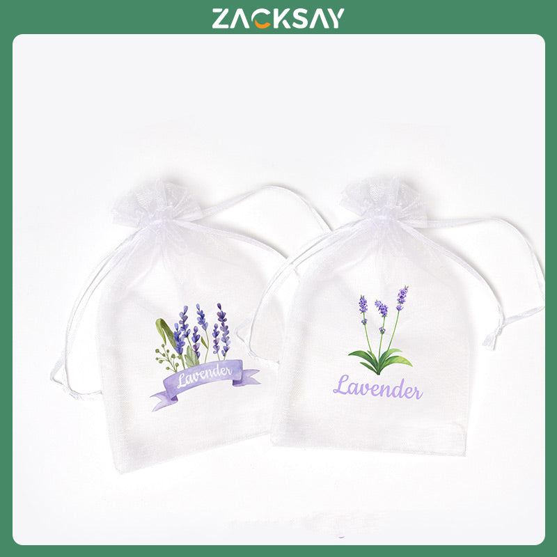 [50pcs]Original design of lavender bag with logo Organza bags