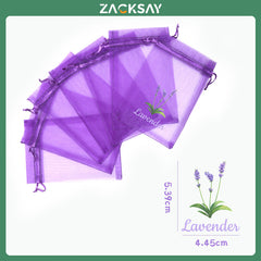[50pcs]Original design of lavender bag with logo Organza bags