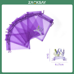 [50pcs]Original design of lavender bag with logo Organza bags